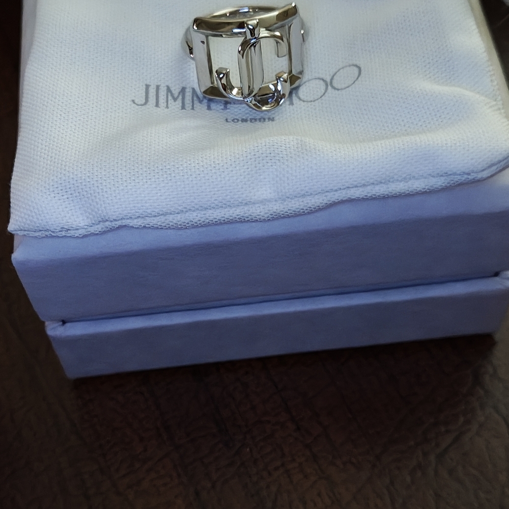 Jimmy Choo Square Ring, Size L/7 - Picture 8 of 10